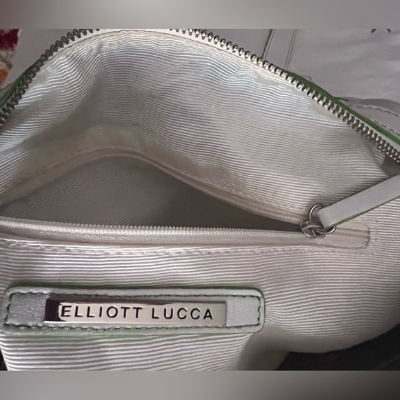 Shimmery White Satchel Bags Purses. elliott lucca handbags - Picture 4 of 7